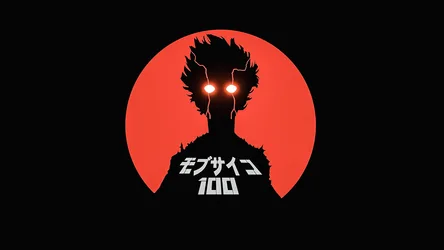 Mob Psycho 100 Red Moon Silhouette - free wallpaper 3840×2160