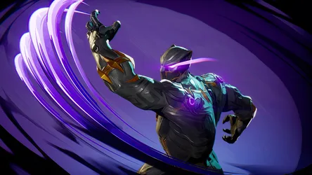 Black Panther Marvel Rivals Purple Energy 5K - free gaming wallpaper 5120×2880