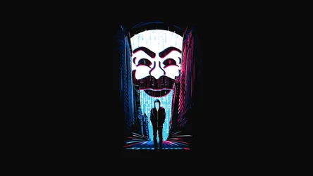 Digital Ghost: Mr. Robot's Anonymous Path - free dark wallpaper 10000×5625