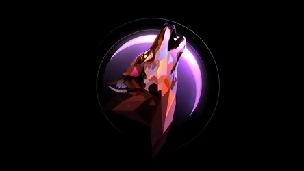 Howling Wolf in Neon Glow - free dark wallpaper 3840×2160