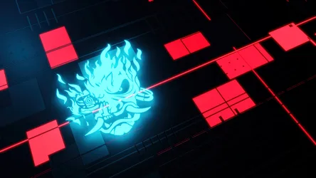 Neon Samurai Spirit: Cyberpunk Logo - free gaming wallpaper 3840×2160