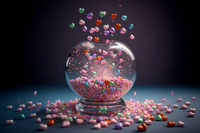 Crystalline Love Globe - Colorful Hearts in Motion - free kids & cute wallpaper 4301×2867