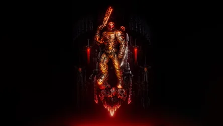Doom Slayer's Infernal Ascension - free dark wallpaper 3840×2160
