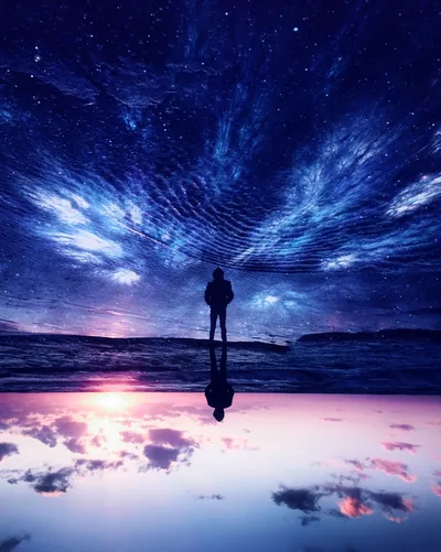 Solitary Soul Between Two Worlds - free wallpaper 3840×4812