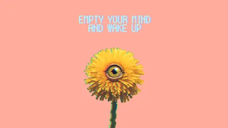 Surreal Yellow Eye Dandelion on Pastel Pink - free nature wallpaper 3840×2160