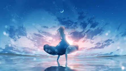 Moonlit Dreams by the Sea - free fantasy wallpaper 3840×2160