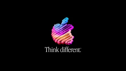 Think Different Colorful Apple Logo AMOLED - free technology wallpaper 3840×2160