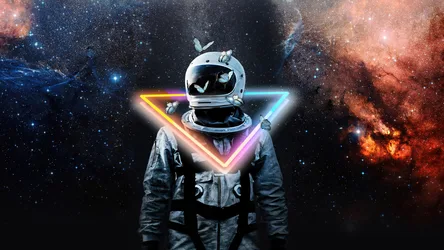 Cosmic Dreams: Astronaut Among the Stars - free wallpaper 3840×2160