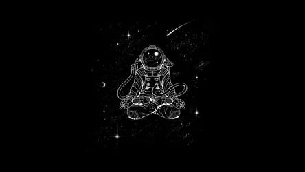 Cosmic Serenity: Astronaut Meditation in Space - free wallpaper 3840×2160