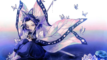 Shinobu's Butterfly Dance - free anime wallpaper 3840×2160