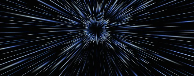 Hyperspace Blue: Apple Event 2021 5K - free technology wallpaper 6016×2374