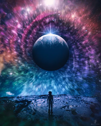 Cosmic Wanderer Gazing Into The Universe - free wallpaper 3840×4800