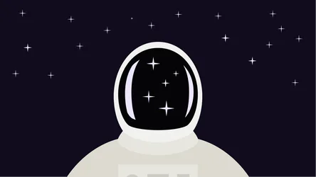 Astronaut Gazing Through the Stars - free space wallpaper 3840×2160