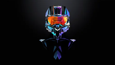 Neon Guardian: Master Chief's Minimalist Echo - free gaming wallpaper 3840×2160