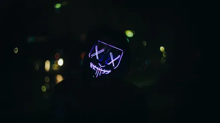 Neon Anonymity: The Masked Rebellion - free photography wallpaper 4000×2251