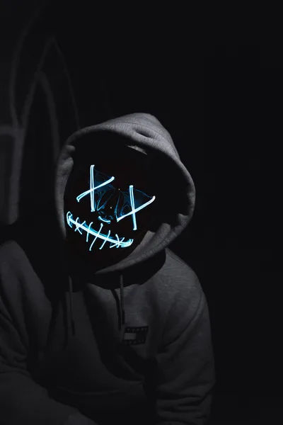 Anonymous Neon: Dark Mystery Unveiled - free wallpaper 3741×5611