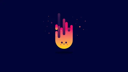 Cheerful Flame: Minimalist Fire Smiley - free minimalist wallpaper 3840×2160