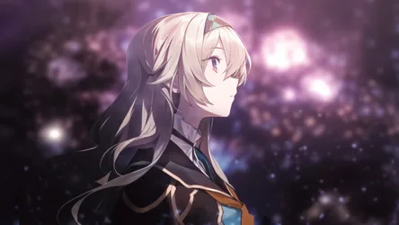 Firefly's Luminous Gaze at Night - free anime wallpaper 5120×2880