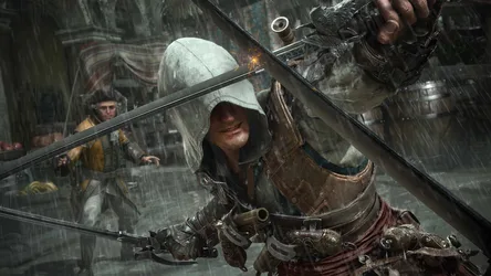 Edward Kenway: Pirate Assassin in the Storm - free gaming wallpaper 3840×2160