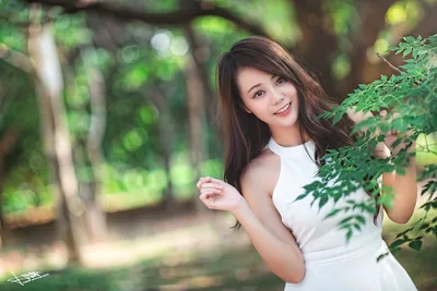 Portrait of a Brown-Haired Girl in a Dress - free people & portraits wallpaper 5760×3840