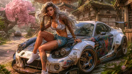 Seated in a Shorts, Car - free art & design wallpaper 3072×1720