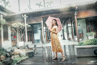 Black-Haired Girl in the Rain - free people & portraits wallpaper 5760×3840