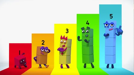 Numberblocks Characters Building Sequence - free minimalist wallpaper 1366×768