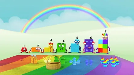 Numberblocks Rainbow Sky Adventure - free wallpaper 1920×1080