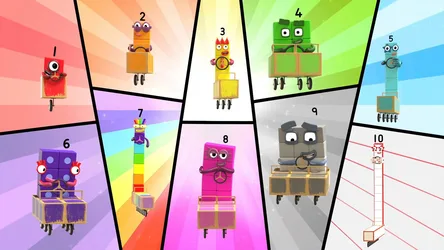 Numberblocks Rainbow Characters Gathered Together - free weapons wallpaper 1600×900