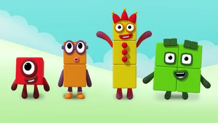 Colorful Numberblocks Standing Under Blue Sky - free nature wallpaper 1920×1080