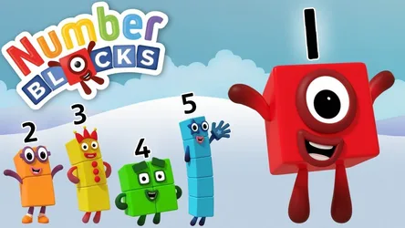 Numberblocks Characters Smiling Under Cloudy Sky - free nature wallpaper 1280×720