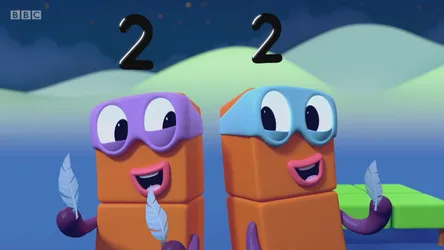 Numberblocks Two Under Starlit Sky - free wallpaper 1920×1080
