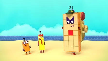 Numberblocks Beach Day Adventure - free wallpaper 1920×1080