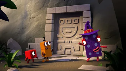 Numberblocks Adventure at the Ancient Temple - free fantasy wallpaper 1600×900