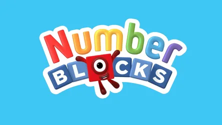Numberblocks Adventure on Bright Blue Sky - free minimalist wallpaper 1920×1080