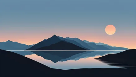 Mountain Reflection at Golden Sunrise - free wallpaper 8000×4571