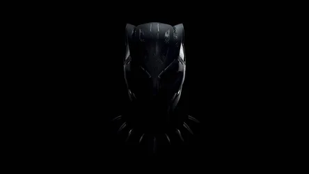Black Panther Helm: Dark Silhouette - free dark wallpaper 7680×4320