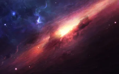 Cosmic Blaze Through Starlit Clouds - free wallpaper 2880×1800