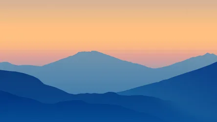 Mountain Silhouettes at Sunset - free gaming wallpaper 7680×4320