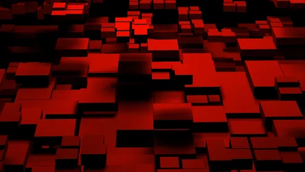 Red Tile Expanse: Shadows and Depth - free dark wallpaper 7680×4320