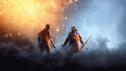 Warriors in the Smoke and Fire - free fantasy wallpaper 7680×4320
