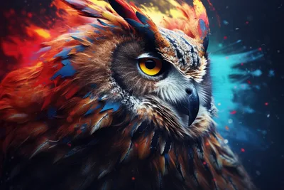 Bird Animal Focus: Owl - free art & design wallpaper 5376×3584