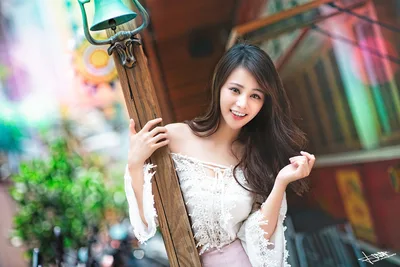 Brown-Haired Beauty by a Bookshelf - free people & portraits wallpaper 5760×3840