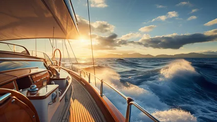 Ocean: Sunlit Clouds - free wallpaper 3840×2160