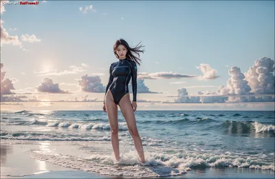Brown-Haired Lady at the Beach - free people & portraits wallpaper 1350×879