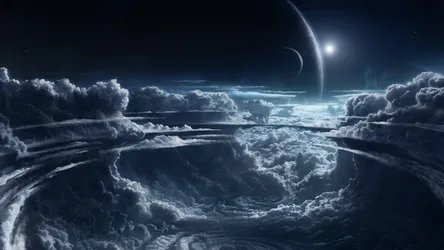 Moonlit Clouds Over Alien Skies - free gaming wallpaper 4096×2304