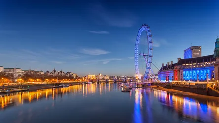 London Eye at Twilight Reflections - free wallpaper 3840×2160