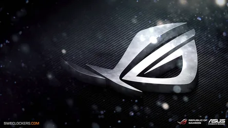 ROG Republic of Gamers - Snowing Silver Logo - free sci-fi wallpaper 3840×2160