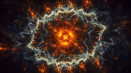 Inferno Burst: Glowing Explosion with Sparks - free cyberpunk wallpaper 1920×1080