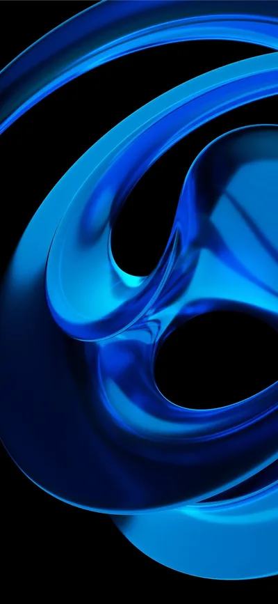 Blue Spiral Elegance - free dark wallpaper 1290×2796